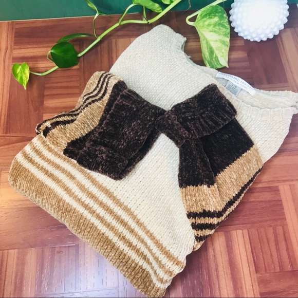 vsco brown chenille oversized boyfriend sweater - Picture 4 of 6